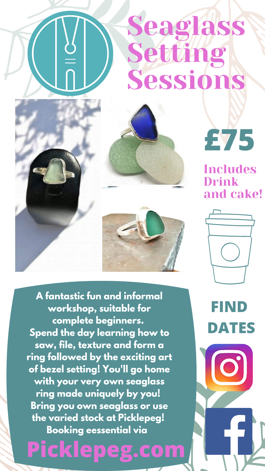 Silver Seaglass Ring Workshop