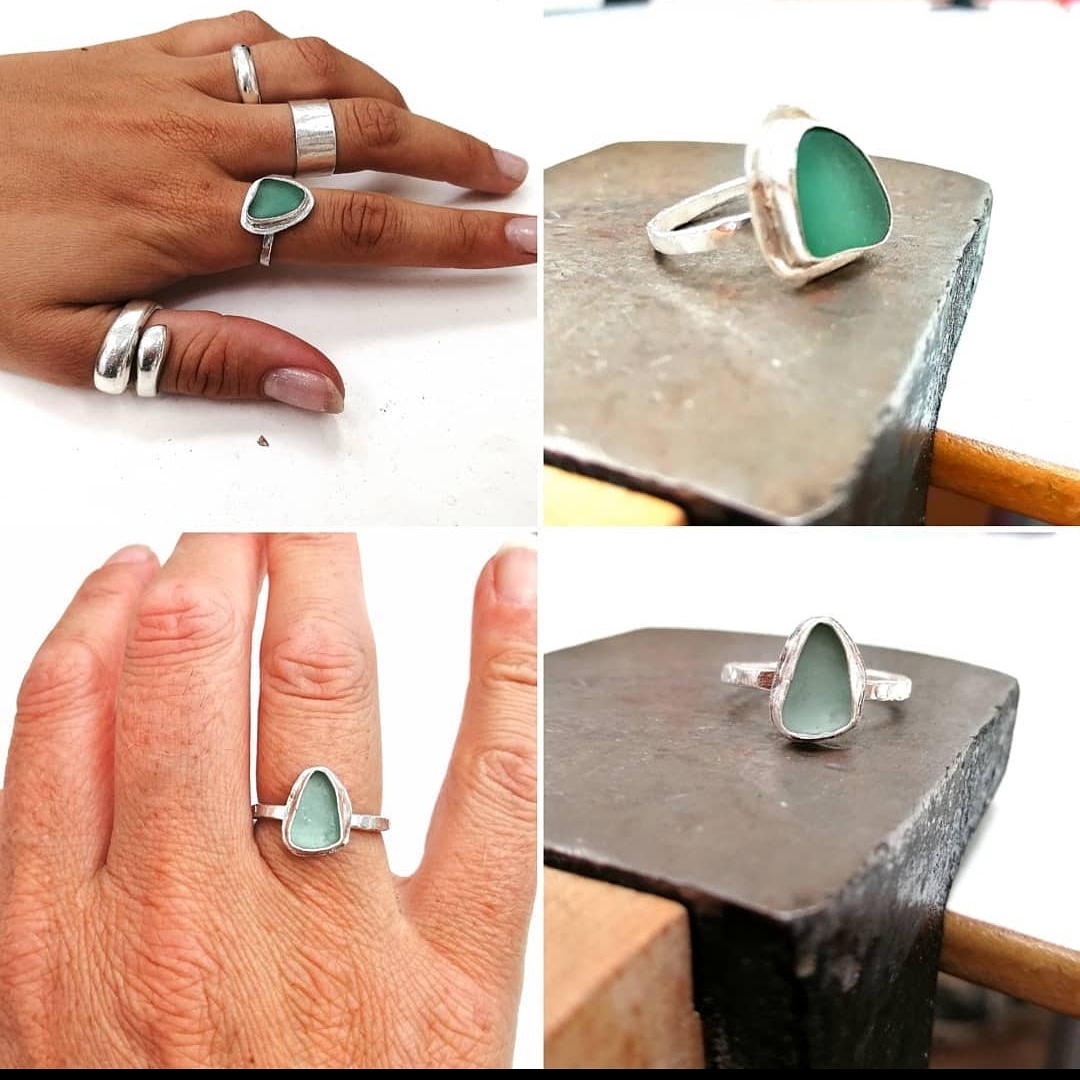 Silver Seaglass Ring Workshop