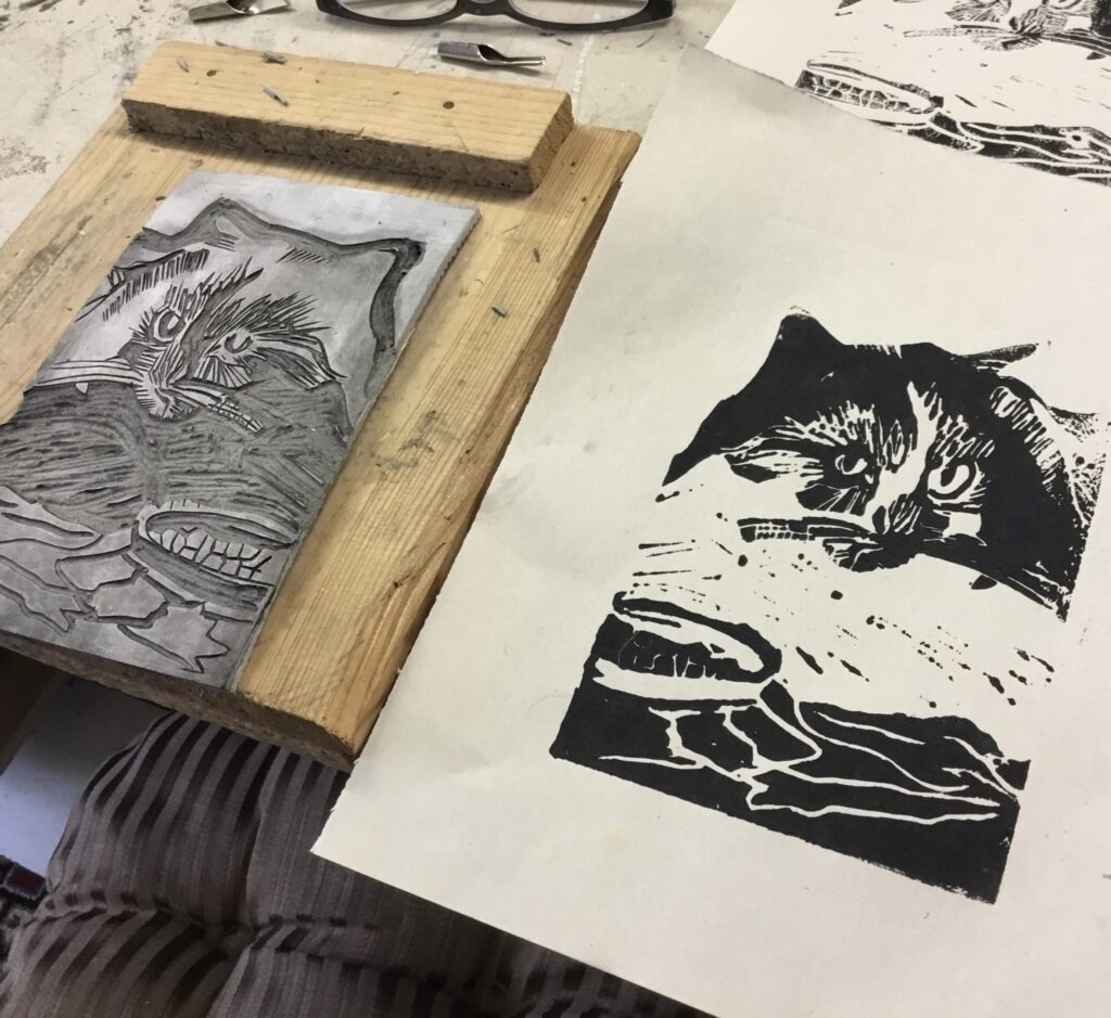 Linocut Printmaking Day Workshop