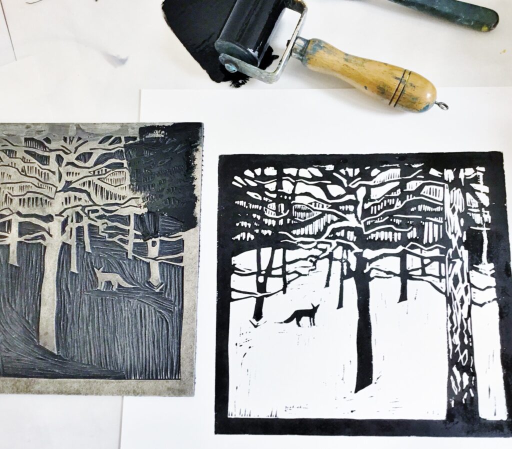 Linocut Printmaking Day Workshop